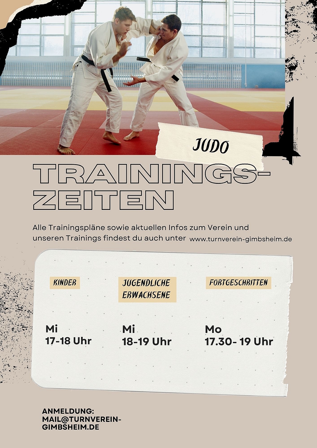 2025 Judo Trainingszeiten